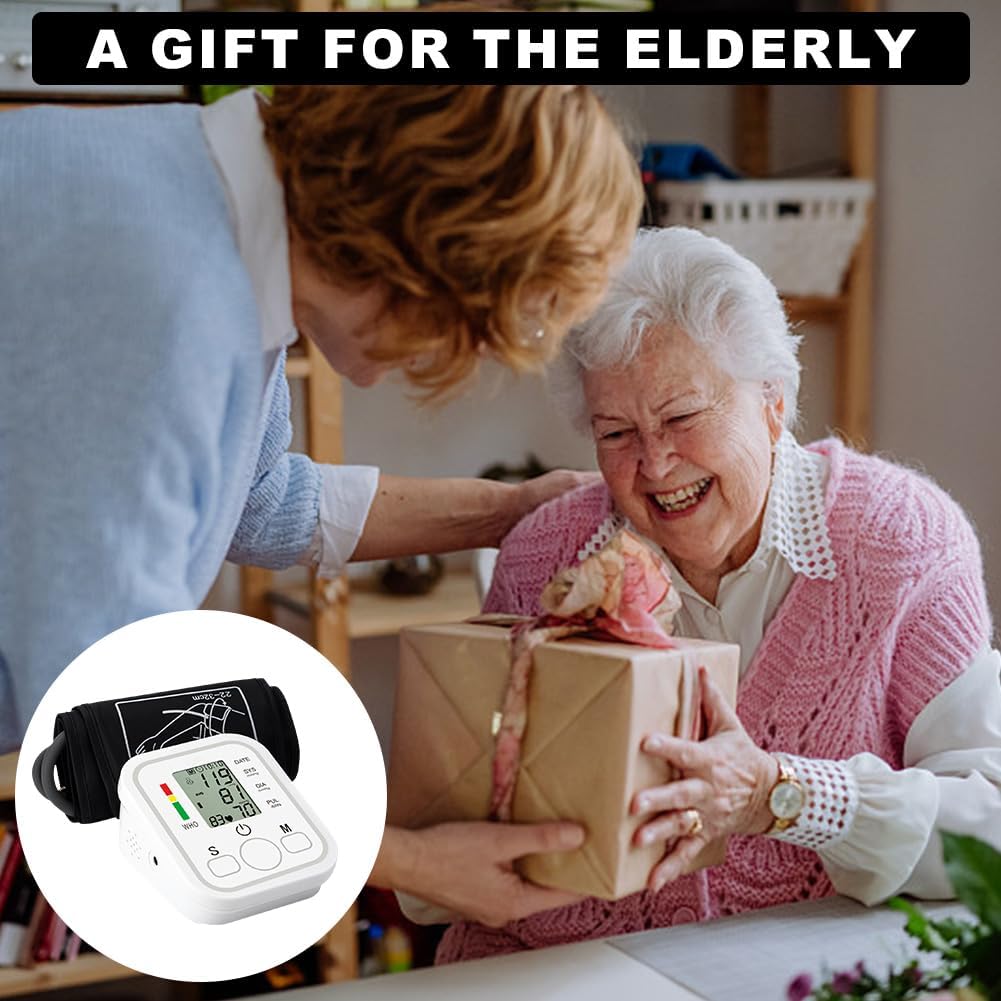 Digital Blood Pressure Monitor – Fully Automatic Upper Arm BP Machine with Heart Rate Monitor & Large LCD Display