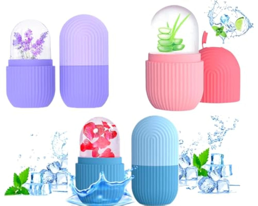 Silicone Face Ice Roller – Reusable Facial Ice Massage Roller for Skin Care, Puffiness & Cooling Therapy
