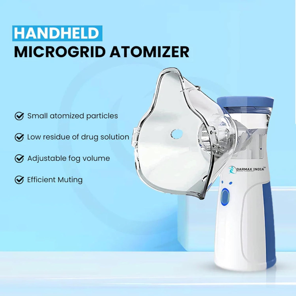 Portable Mesh Nebulizer for Kids & Adults – Rechargeable Silent Handheld Nebulizer Machine for Home & Travel