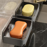 Wall Mounted Soap Dish – Self-Adhesive Soap Holder with Drain Tray for Bathroom & Kitchen