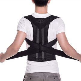 Back Posture Corrector Belt with Metal Support Rods – Adjustable Back & Shoulder Support Brace for Men & Women