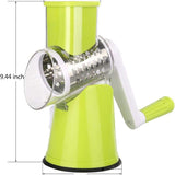 Table Top Drum Multifunctional Roller Vegetable Cutter – Hand Crank Rotary Grater, Potato Slicer & Cheese Shredder
