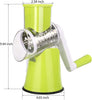 Table Top Drum Multifunctional Roller Vegetable Cutter – Hand Crank Rotary Grater, Potato Slicer & Cheese Shredder
