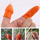 Orange Silicone Thumb Cutter – Finger Knife for Vegetable Harvesting, Fruit Picking & Gardening