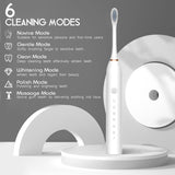 Ultrasonic Sonic Electric Toothbrush – USB Rechargeable Waterproof Electric Toothbrush for Deep Oral Care & Teeth Cleaning