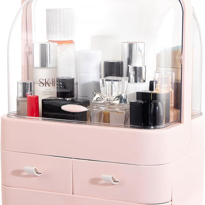 Acrylic Double-Sided Cosmetic Organizer – Transparent Makeup Storage Box for Lipstick, Skincare & Beauty Essentials