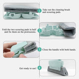 Window Cleaning Brush – Multi-Function Window Track & Groove Cleaning Brush for Sliding Windows, Doors & Window Rails
