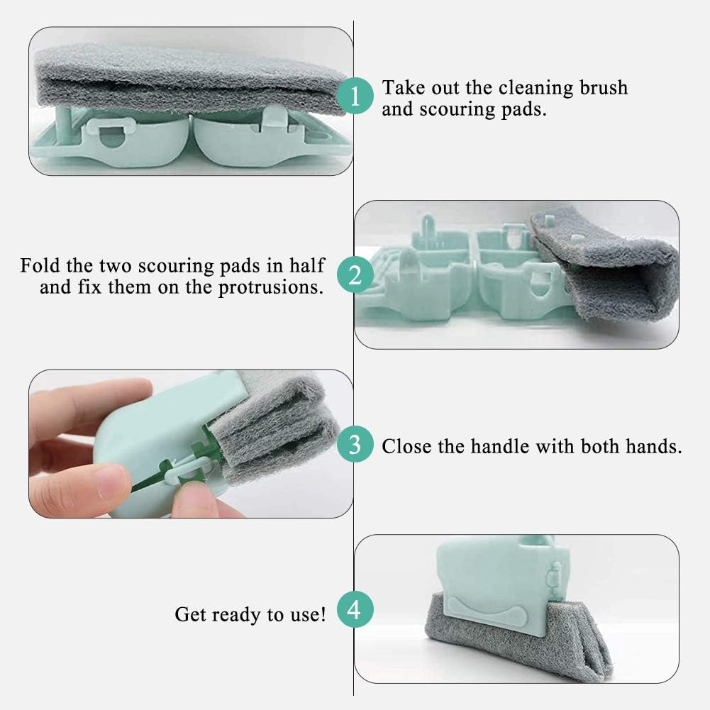 Window Cleaning Brush – Multi-Function Window Track & Groove Cleaning Brush for Sliding Windows, Doors & Window Rails