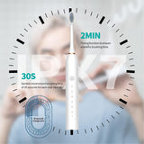 Ultrasonic Sonic Electric Toothbrush – USB Rechargeable Waterproof Electric Toothbrush for Deep Oral Care & Teeth Cleaning