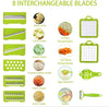 14-in-1 Vegetable Cutter – Multifunction Vegetable Chopper, Mandoline Slicer & Grater with Storage Container