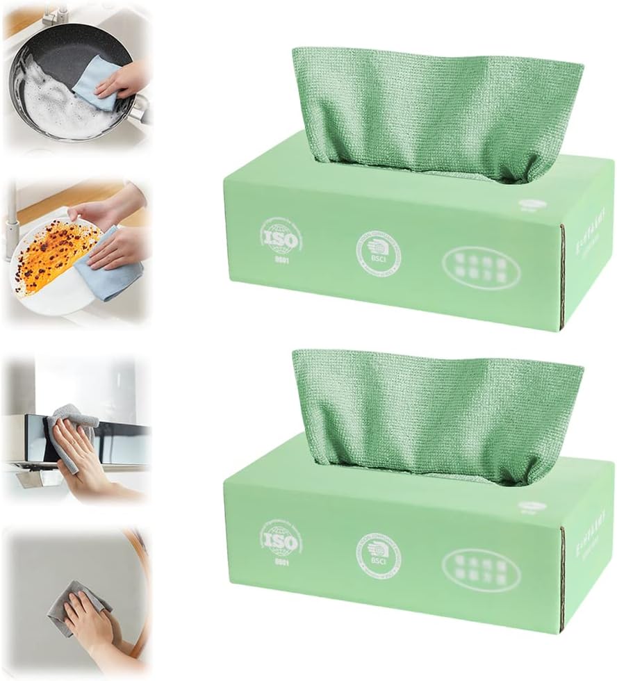 Microfiber Cleaning Wipes – Pack of 20 Reusable Soft Cleaning Cloths for Kitchen, Car, Glass, Electronics & Home