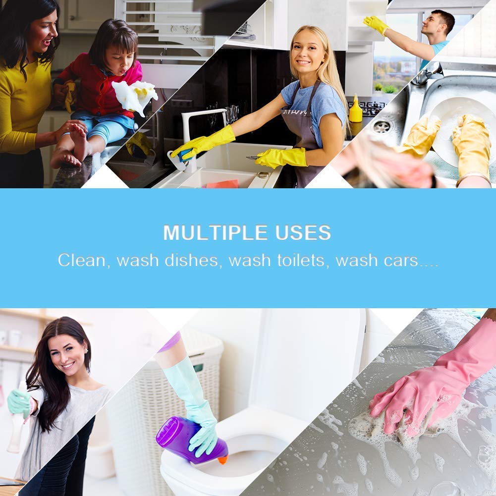 Silicone Washing Gloves – High Quality Reusable Dishwashing & Cleaning Scrubber Gloves for Kitchen & Bathroom