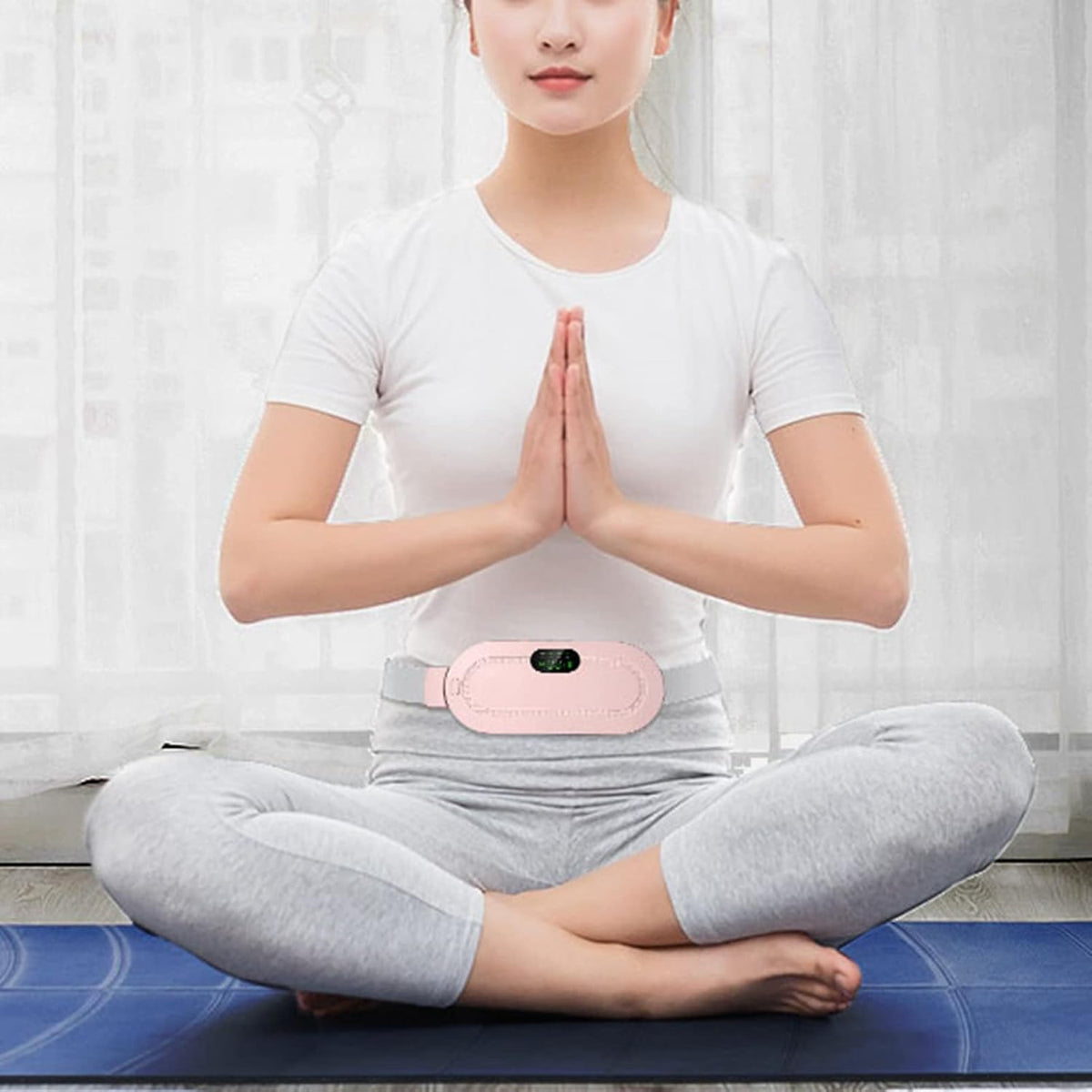 Electric Cramp Relief Belt – Rechargeable Heating & Massage Belt for Menstrual Pain, Waist & Lower Back