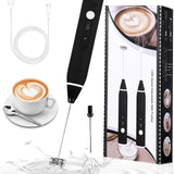 Rechargeable Coffee Beater – USB Electric Milk Frother & Coffee Foam Maker with Foam Packing