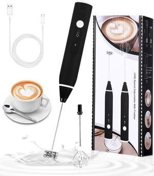 Rechargeable Coffee Beater – USB Electric Milk Frother & Coffee Foam Maker with Foam Packing