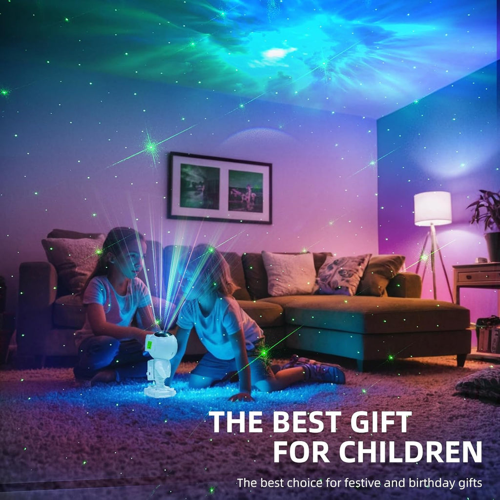 Astronaut Star Projector Galaxy Night Light – LED Nebula Projector for Bedroom, Kids Room & Home Decor