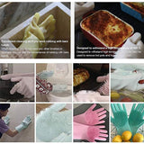 Silicone Washing Gloves – High Quality Reusable Dishwashing & Cleaning Scrubber Gloves for Kitchen & Bathroom