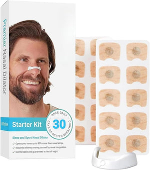 Sleepco Nasal Dilator Starter Kit – 4 Sizes Reusable Nasal Airflow Dilators for Better Breathing & Comfortable Sleep