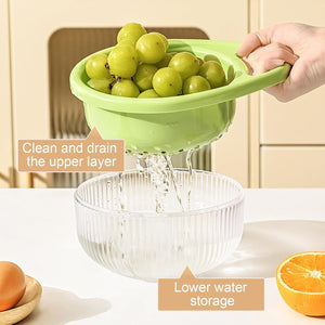 Plastic Drain Basket – Multipurpose Kitchen Sink Strainer & Fruit Vegetable Washing Basket