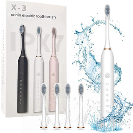 Ultrasonic Sonic Electric Toothbrush – USB Rechargeable Waterproof Electric Toothbrush for Deep Oral Care & Teeth Cleaning