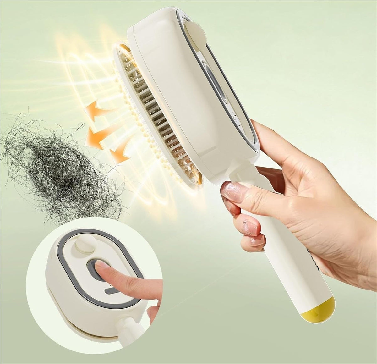 Electric Spray Air Cushion Comb for Women – Rechargeable Mist Hair Brush with Vibration & Red Light