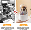 Covered Rotating Toothbrush Holder – 360° Dustproof Bathroom Organizer with Storage Compartments