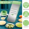 5-in-1 Manual Food Grater & Slicer – Multi-Function Vegetable & Fruit Cutter with Stainless Steel Blades