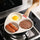Fdit Nonstick Egg Pan, Breakfast Versatile Skillet Nonstick Divided Grill Pan with Heatproof Handle for Egg Steak Burgers