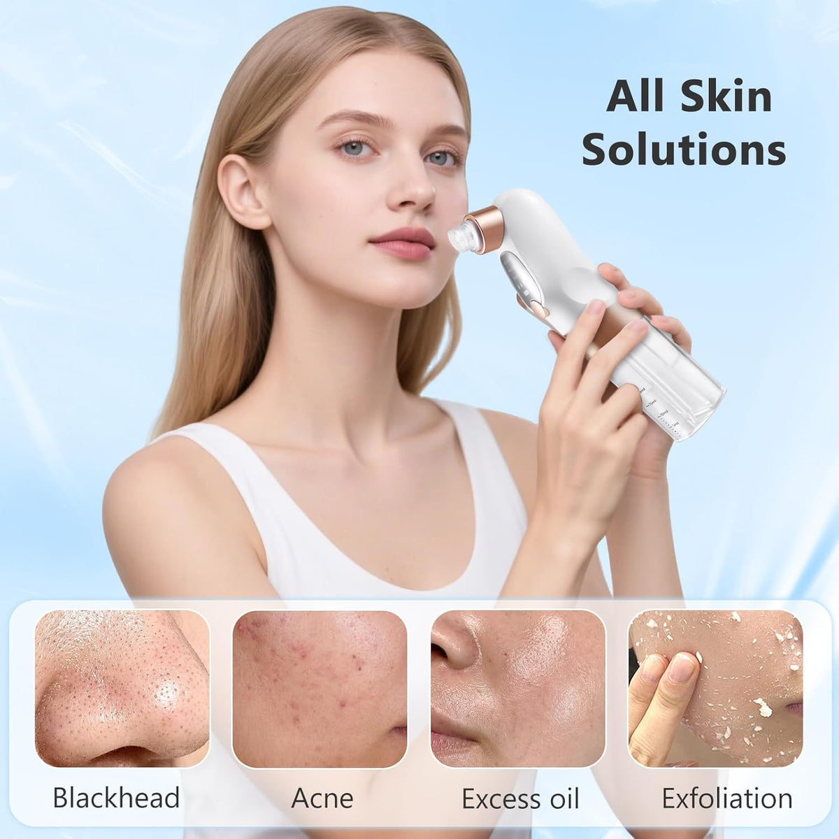 Super Micro Bubble Beauty Instrument – Electric Blackhead Remover & Facial Pore Cleaner with Vacuum Suction