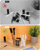 Acrylic 3-Part Diamond Cut Organizer – Multipurpose Makeup, Cosmetic & Desk Storage Holder