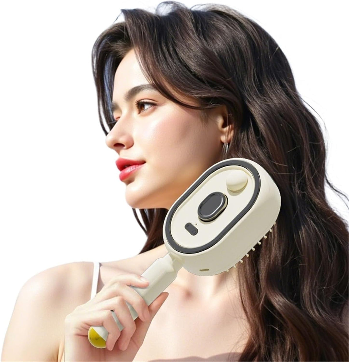 Electric Spray Air Cushion Comb for Women – Rechargeable Mist Hair Brush with Vibration & Red Light