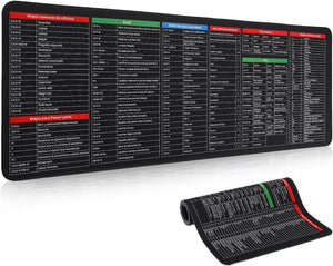 Shortcut Mouse Pad – Keyboard Shortcut Desk Mat for Windows, Office, Study & Gaming