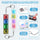4-in-1 Keyboard Fidget Toy for Adults – Keyboard Clicker Keychain with LED Light & Sound for Stress & Anxiety Relief