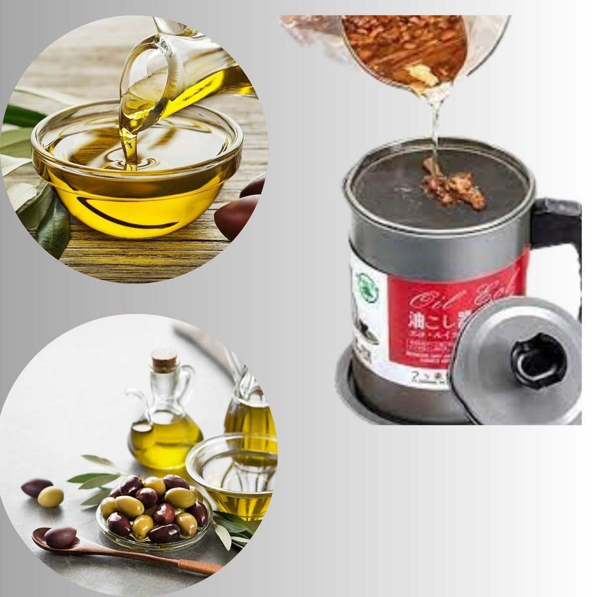 Kitchen Oil Filter Pot 1.4L – Stainless Steel Oil Strainer Container with Fine Mesh Filter for Cooking Oil Storage