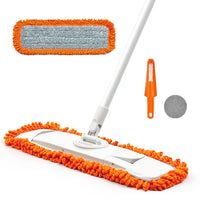 Microfiber Flat Mop – 360° Rotating Floor Cleaning Mop with Reusable Microfiber Pads for Wet & Dry Cleaning