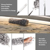 Foldable Cleaning Grey Duster – Extendable Microfiber Dust Cleaner for Ceiling Fan, Furniture, Blinds & Home Cleaning
