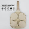 4-Hole Non-Stick Egg Frying Pan – 4 Section Omelet & Egg Skillet with Handle for Gas & Induction Stove