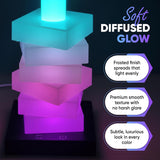 Triangle Cube Atmosphere Rechargeable LED Lamp – Multi-Color RGB Night Light with Touch Control & USB Charging