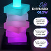 Triangle Cube Atmosphere Rechargeable LED Lamp – Multi-Color RGB Night Light with Touch Control & USB Charging