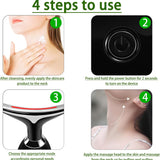 Digital Face & Neck Massager – 7 Color LED Light Therapy Skin Care Device for Facial Lifting & Neck Care