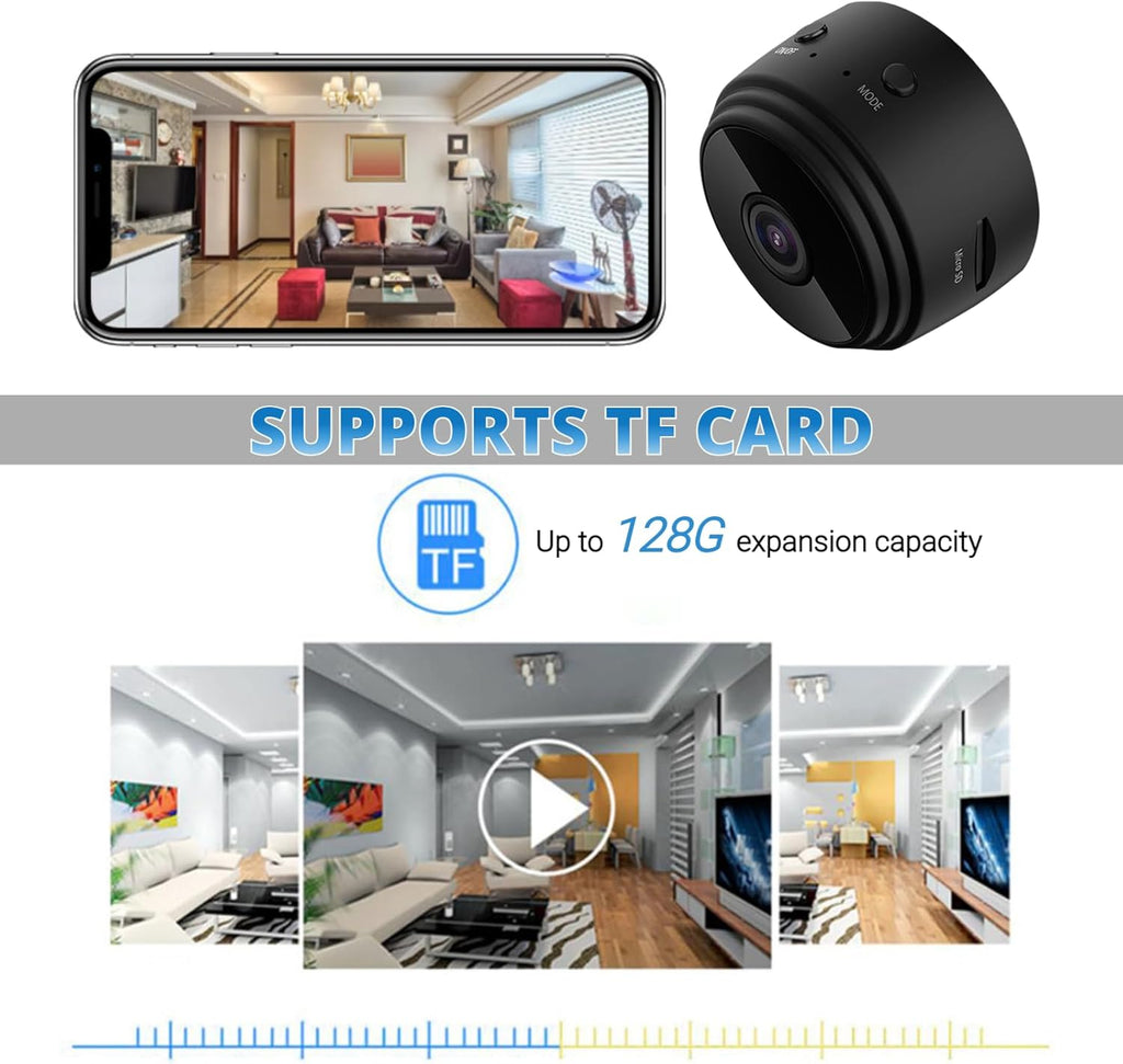 A9 Mini WiFi Camera – HD Wireless Indoor Security Camera with Motion Detection & Night Vision
