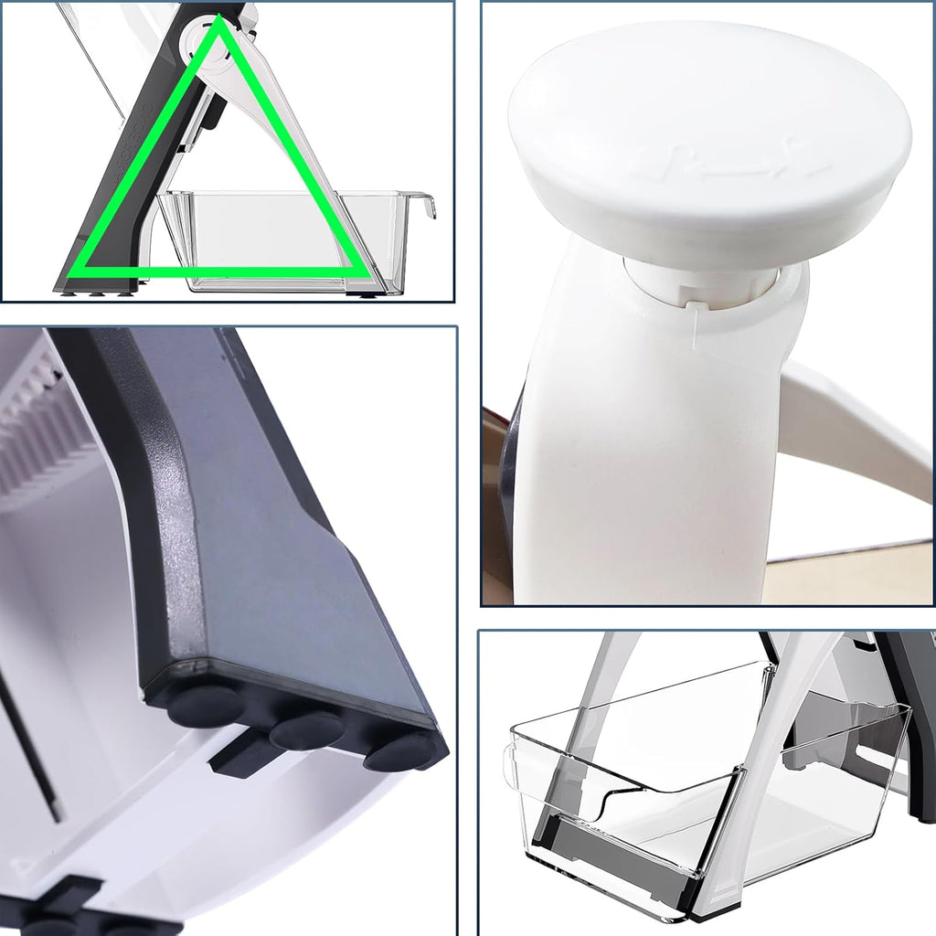 Adjustable Mandoline Slicer – Multi-Function Vegetable & Fruit Cutter with Adjustable Thickness, Julienne & Slicing Blades