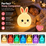 Cubbie Rabbit Silicone Night Light | Rechargeable Bunny Lamp