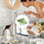 Magnetic Corner Sink Drain Basket – Kitchen Sink Strainer Basket for Food Scraps, Sponge & Sink Organization