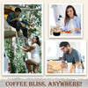Self Stirring Mug 400ml – Automatic Mixing Borosilicate Glass Coffee Cup with One-Touch Stirring