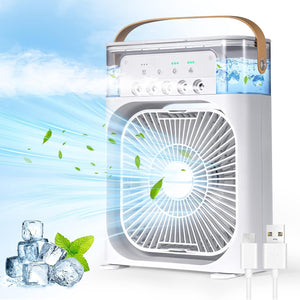 Humidifier Mist Fan – 10 Inch Jumbo Plug & Play Portable Cooling Fan with Mist Spray