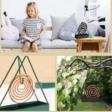 Anti-Scald Mosquito Coil Holder with Tray – Creative Wrought Iron Triangular Mosquito Coil Incense Rack