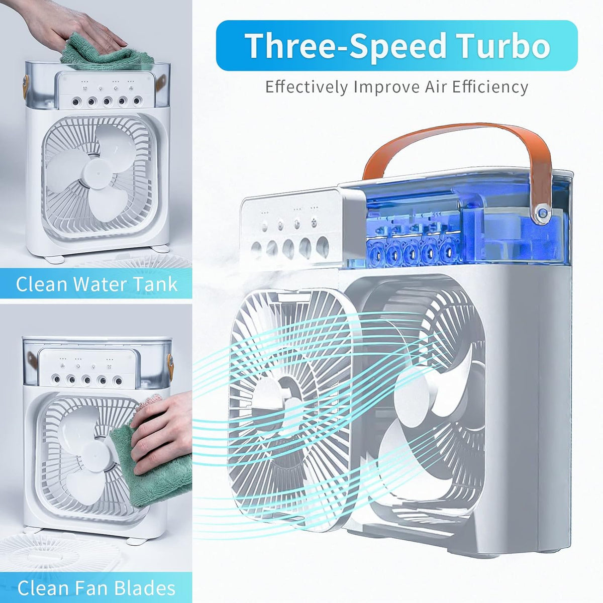 Humidifier Mist Fan – 10 Inch Jumbo Plug & Play Portable Cooling Fan with Mist Spray