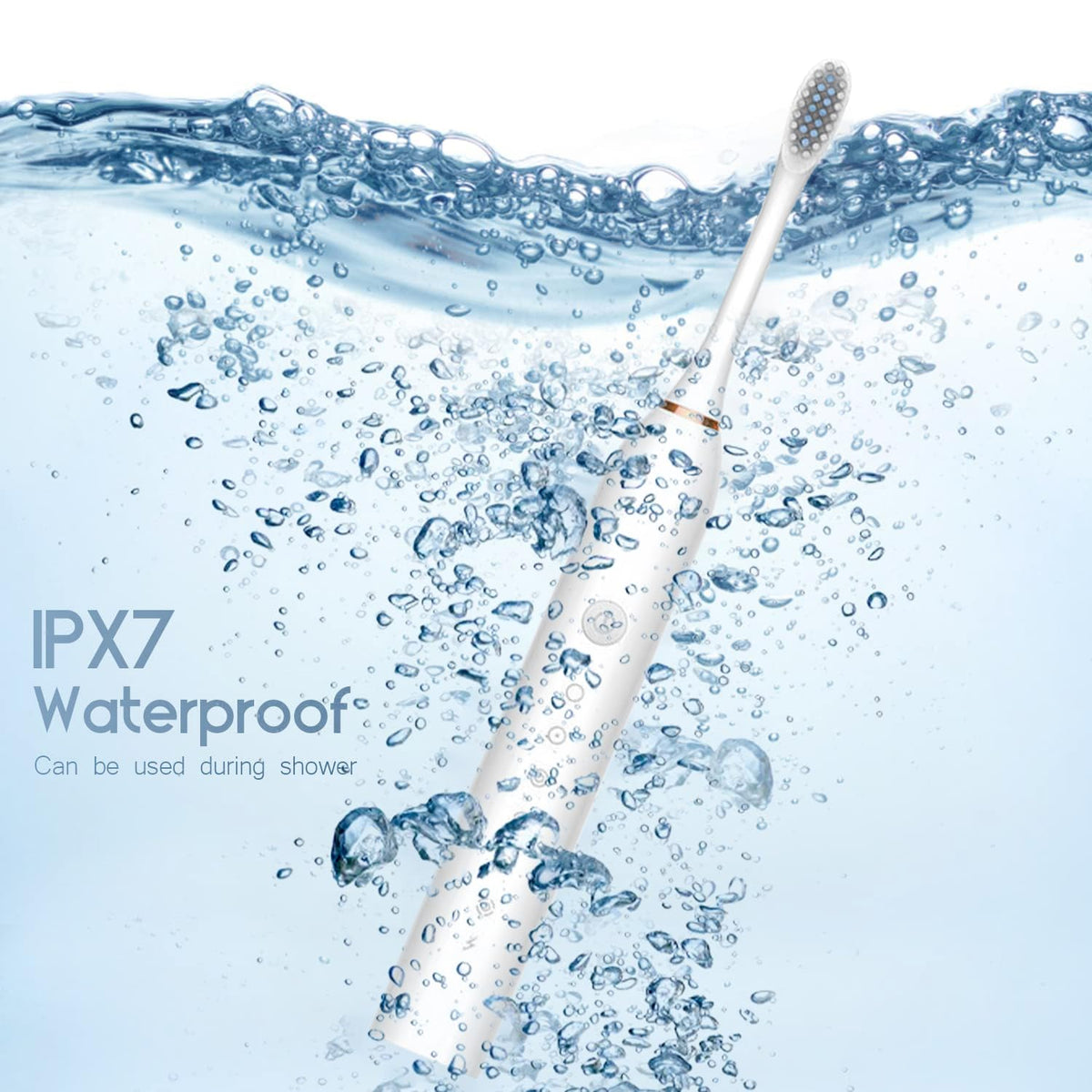 Ultrasonic Sonic Electric Toothbrush – USB Rechargeable Waterproof Electric Toothbrush for Deep Oral Care & Teeth Cleaning