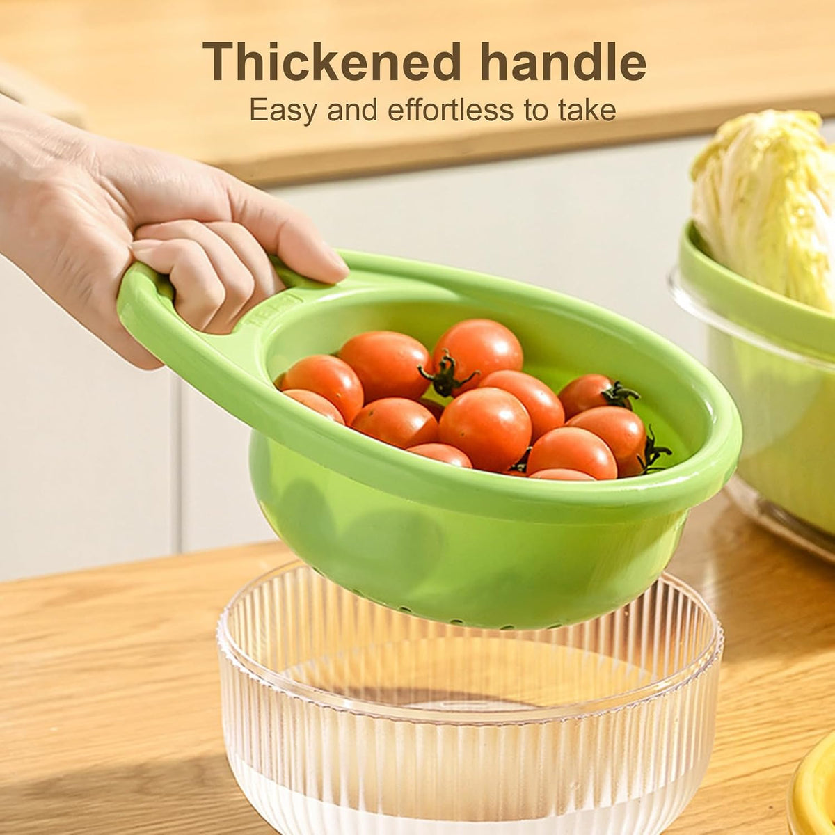 Plastic Drain Basket – Multipurpose Kitchen Sink Strainer & Fruit Vegetable Washing Basket